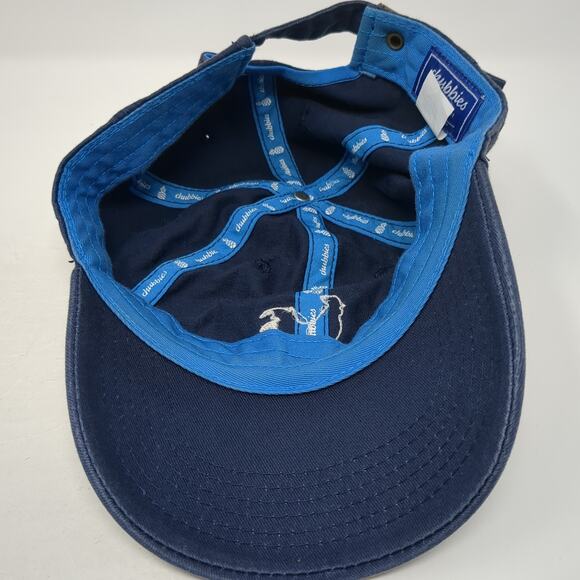 Rooster Slideback Baseball Cap Blue One Size Adjustable Embroidered Chubbies - Picture 7 of 9